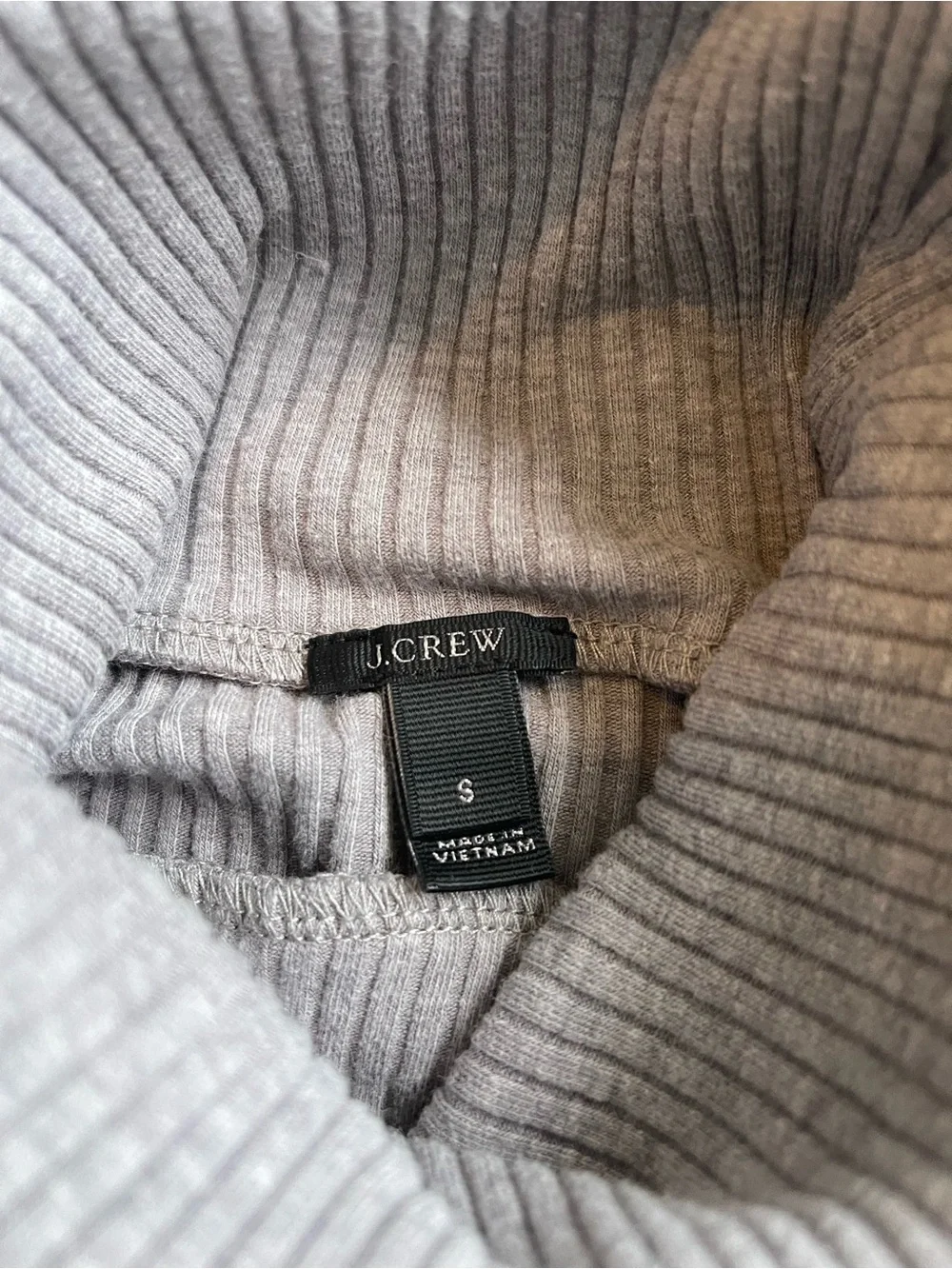 J. Crew Gray Ribbed Turtleneck Bodysuit